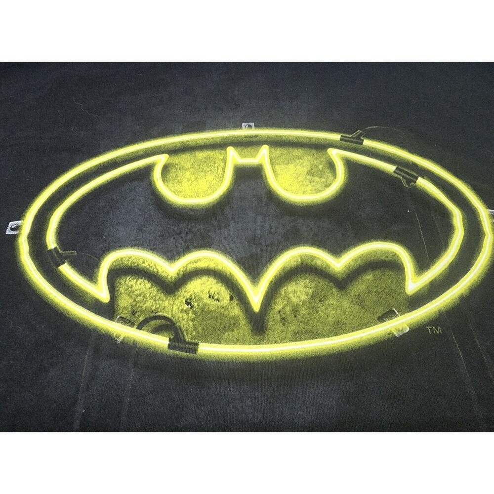 Batman Classic Logo T-Shirt Black Graphic T-shirt Size XL - Picture 3 of 8